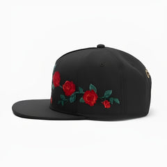 Men's Rose Embroidered Hip Hop Hat