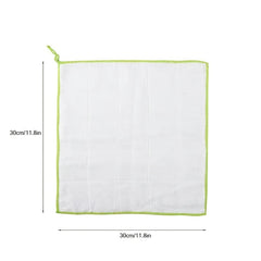 5pcs Bamboo Fiber Dish Cloths Kitchen Cleaning Rag