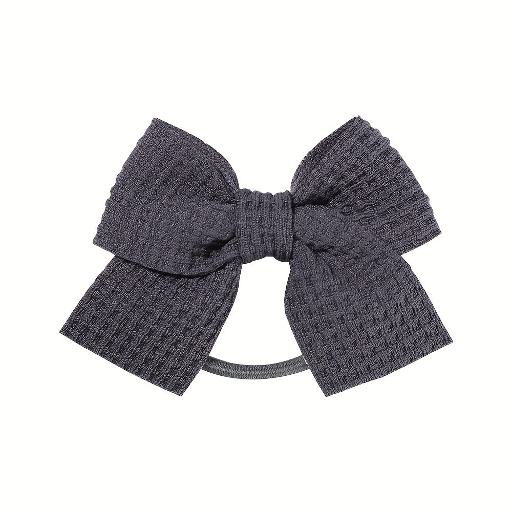 15pcs Plain Bow Hair Ties For Girls Hair Bands Kids Accessories