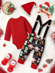 Christmas Baby Boy 3PCS Clothes Set Reindeer Pattern Outfits