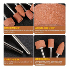 5pcs Sanding Drill Bit Set Rotary Tool Shank Abrasive Mounted Grinding