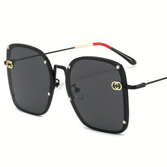 Unisex Square Sunglasses Rimless with Pouch