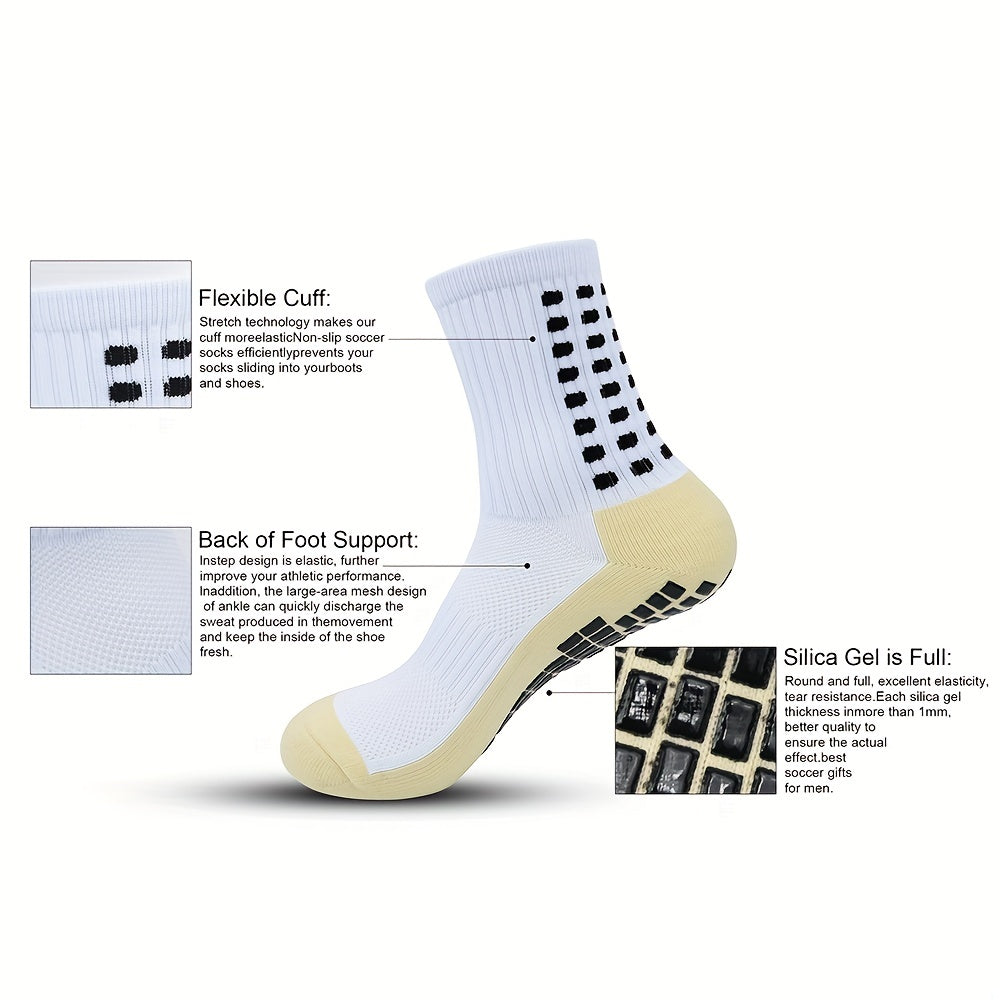 Unisex Sports Socks Non Slip Silicone Bottom for Basketball Football Soccer