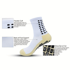 Unisex Sports Socks Non Slip Silicone Bottom for Basketball Football Soccer