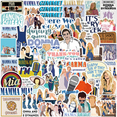 Classic Movie Themed Waterproof Stickers for Laptops, Water Bottles
