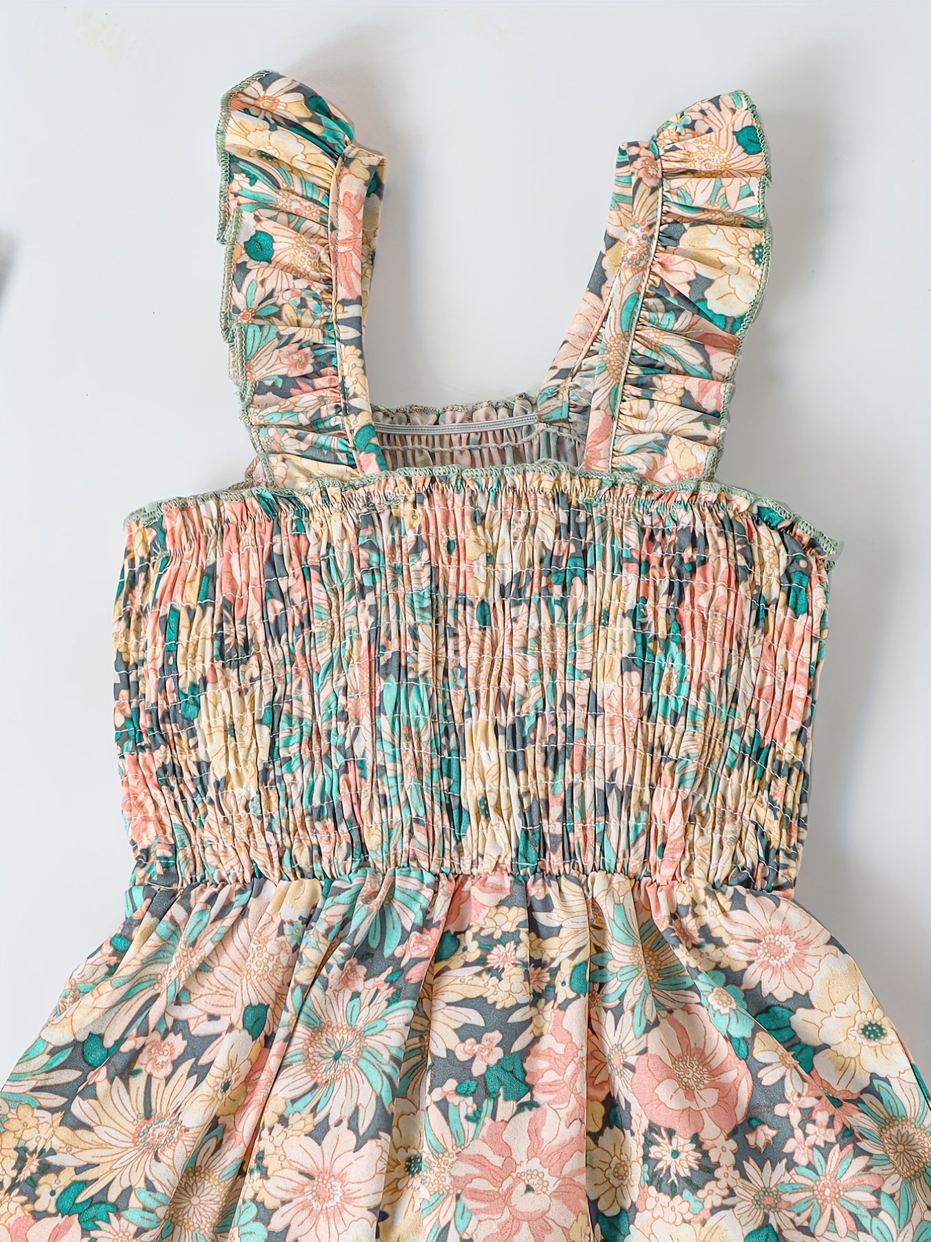 Girls Ruffled Polka Dot Cami Jumpsuit for Summer Party