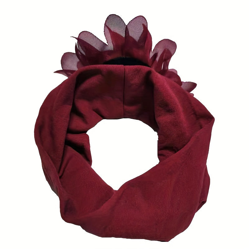 6pcs Kids Chiffon Flower Headscarf Nylon Headband