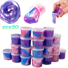 20 pcs Bright Glowing Slime Mixture DIY Toy Relaxation Gift Bag Fillers Soft Non
