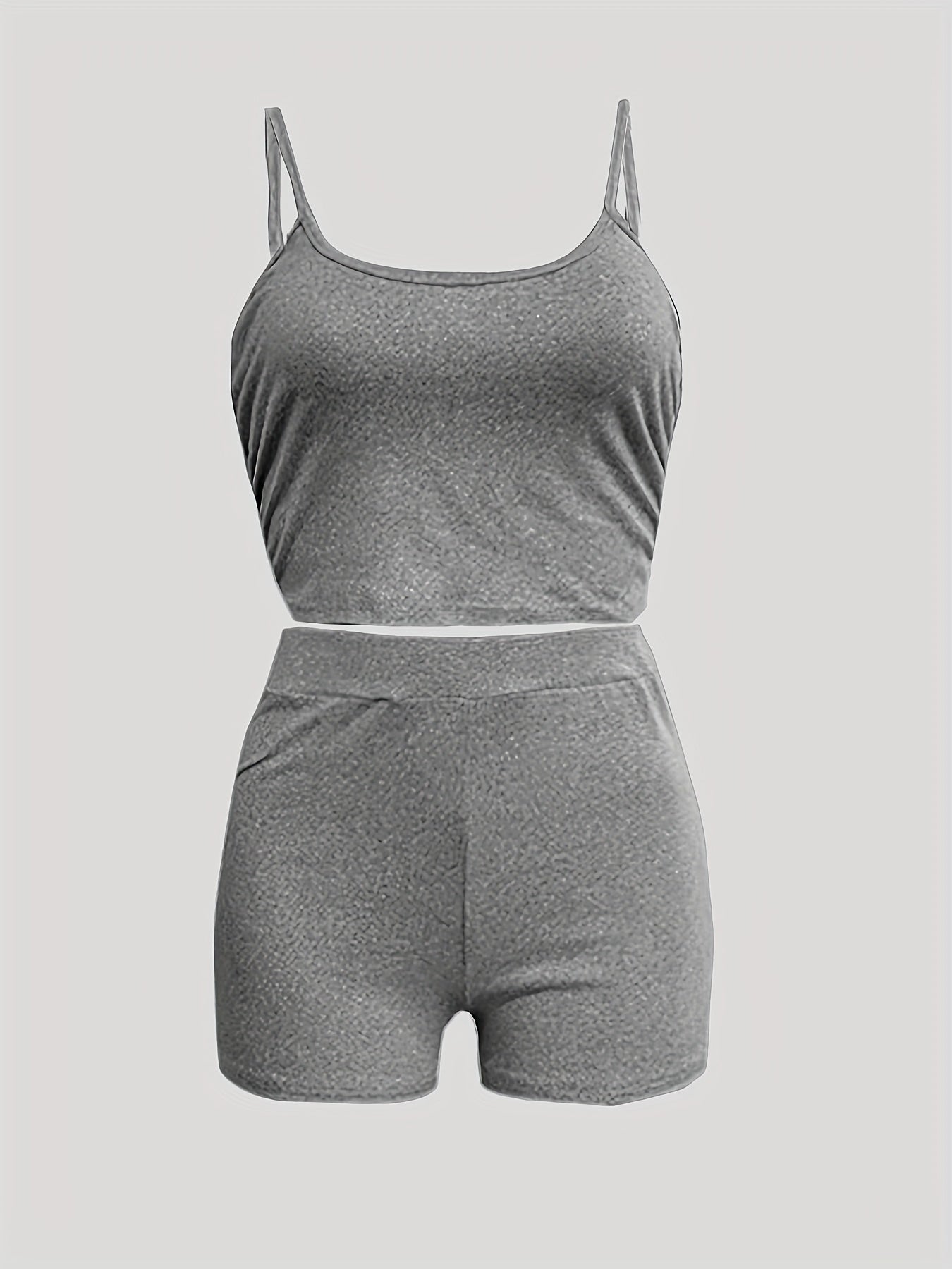 Spaghetti Strap Cami Top & Biker Shorts Set