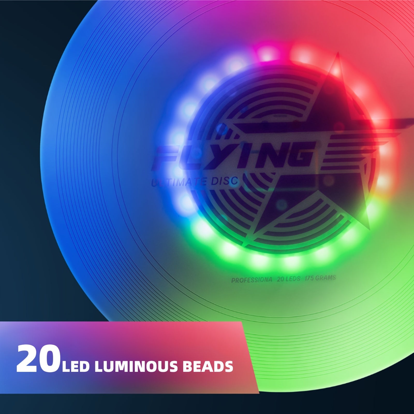 Glow In The Dark LED Flying Disc 7 Modes 7 Colors Waterproof
