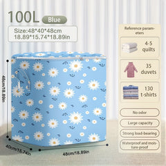 Floral Foldable Drawer Storage Bag Large Moving Bag Space Saver Organ