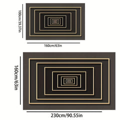 Waterproof Geometric Rug: Non Slip Indoor Outdoor Lightweight & Machine Washable