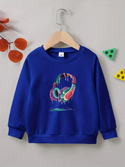 Melting Headphone Boys Pullover Sweatshirt
