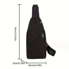 Large Capacity Crossbody Pack Sling Bag with Earphone Hole
