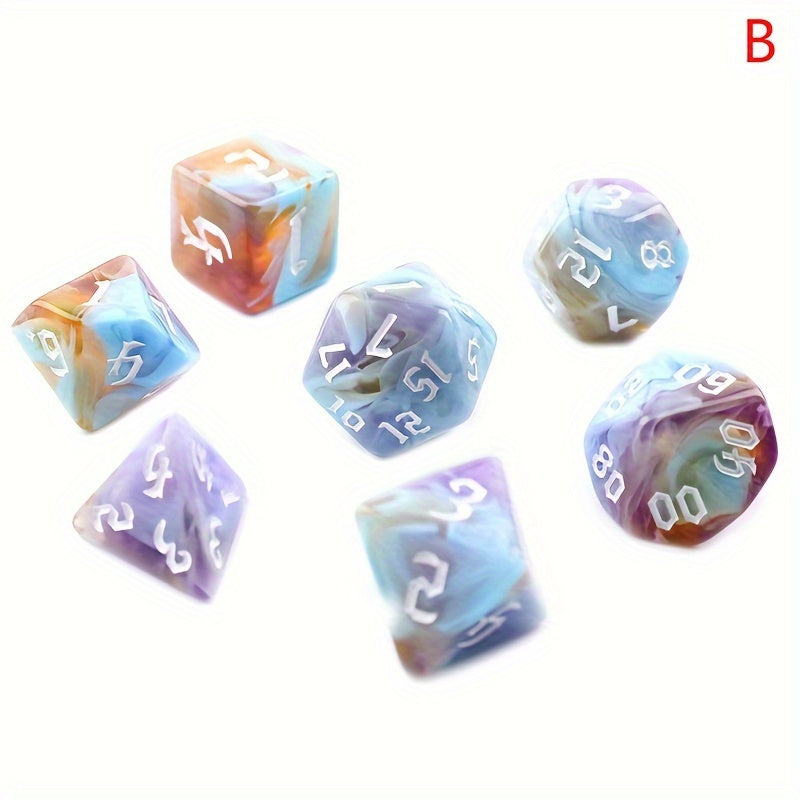 7pcs Four Sided Digital Dice Set for Tabletop Games
