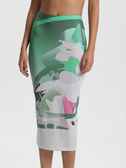 Abstract Print Slim Skirt Casual Every Skirt Women's Clothing