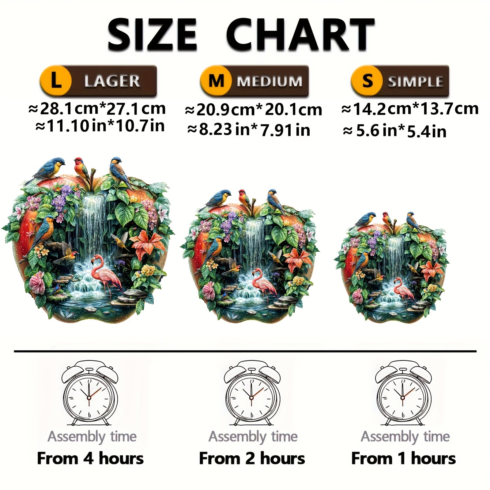 Wooden Puzzle Bird World Animal Shape Jigsaw High Difficulty Brain Teaser