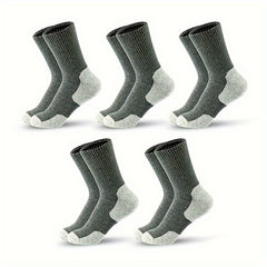Men's Block Mid Crew Sport Socks - Sweat Absorbing, Comfy, Breathable