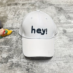 Casual Baseball Cap With Hey Embroidery Sun Protection