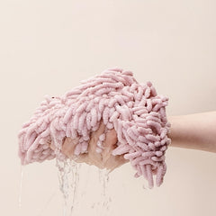 Cartoon Hedgehog Chenille Fingertip Towel - Soft Hand Drying Towel