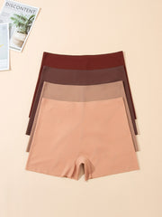 4pcs Seamless Boyshort Panties Stretch Intimates Women's Lingerie