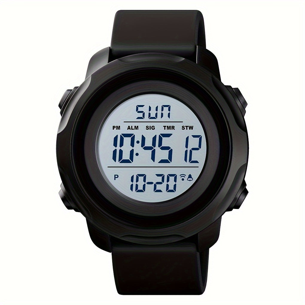 Unisex Waterproof Digital Sports Watch Alarm LED Backlight