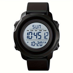 Unisex Waterproof Digital Sports Watch Alarm LED Backlight