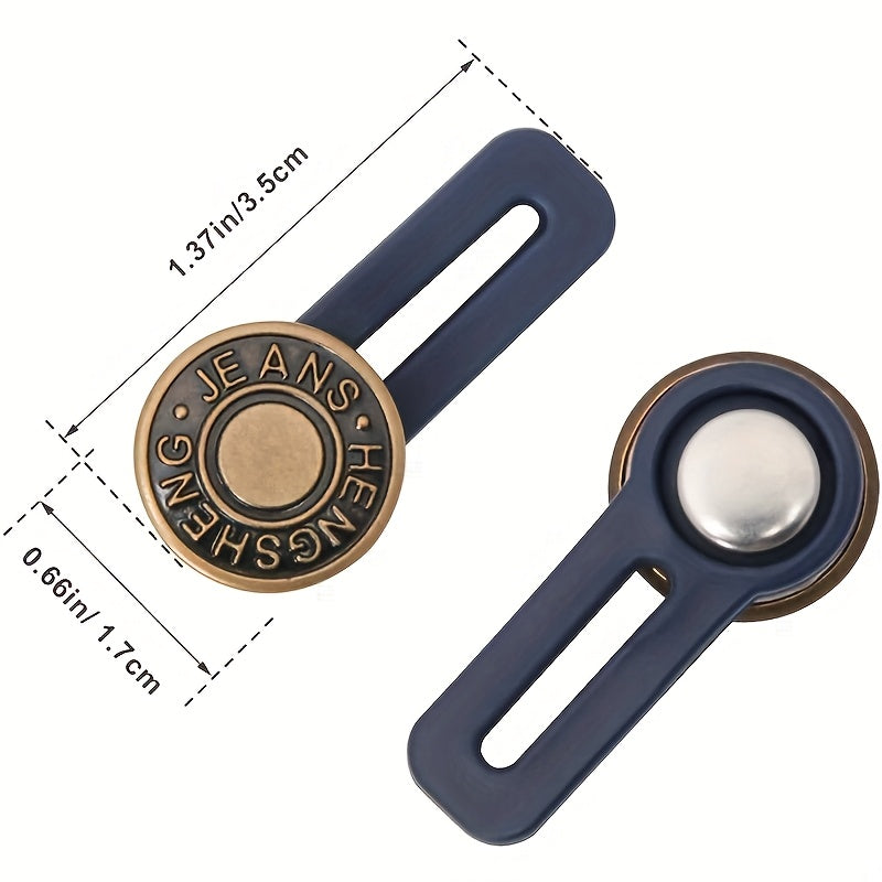 4pcs Stainless Steel Adjustable Jeans Button Extenders