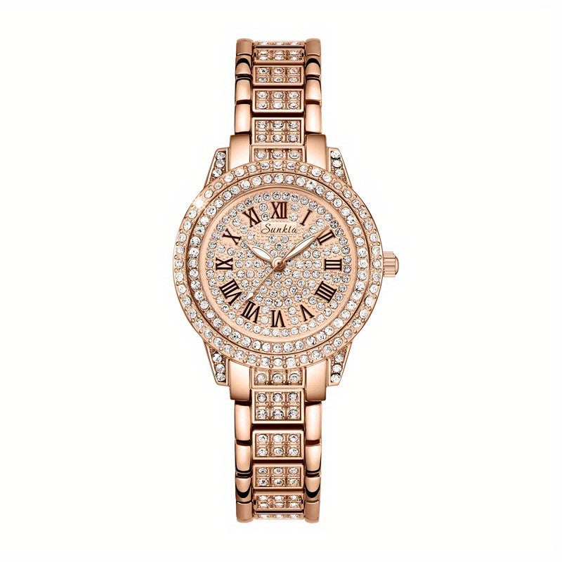 LIGE Girls' Faux Diamond Teen Watch Waterproof