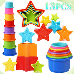 Stacking Cups Toy for Baby 6-12 Months, Bath Toys for Toddler