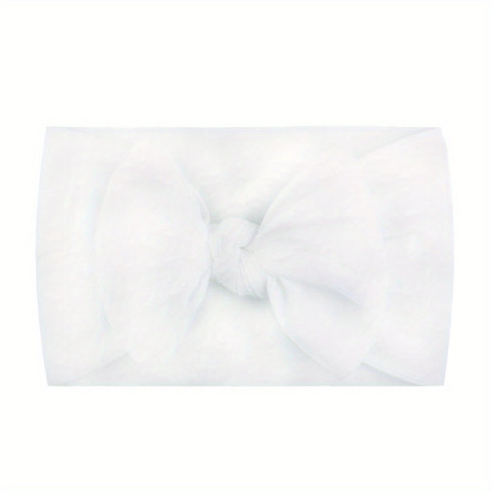 Bowknot Headband Solid Hair Accessory For Baby Girls