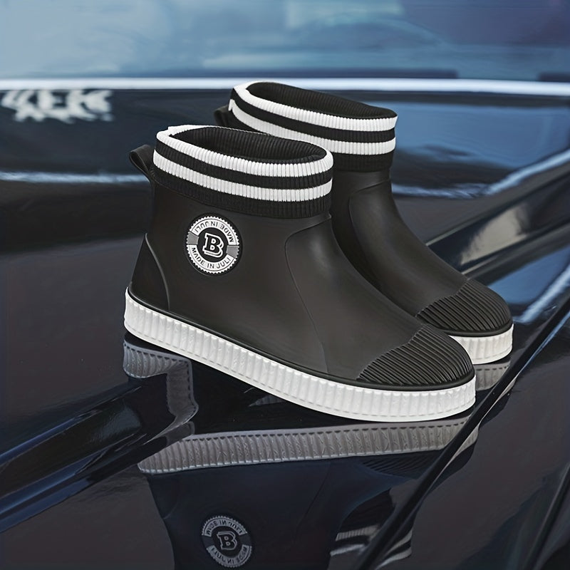 Men's Ankle Rain Shoes Non-slip Galoshes for Kitchen