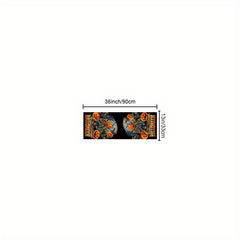 Halloween Theme Table Runner Pumpkin Skull Pattern Polyester Plaid Table Cover