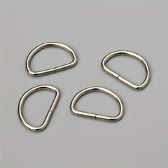 100pcs DIY Clothing Metal D-ring Accessories Silver D Buckle