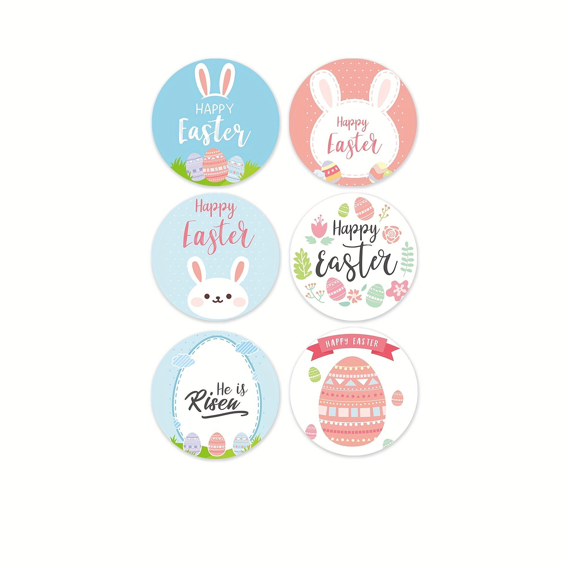 500PCS Easter Bunny Egg Self-adhesive Decorative Labels Stickers