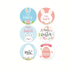 500PCS Easter Bunny Egg Self-adhesive Decorative Labels Stickers