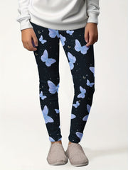 Butterfly Graphic Leggings Girls Comfy Leggings Spring Fall Winter Gift