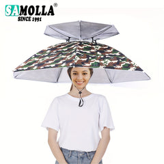 Portable UV Protection Umbrella Hat for Outdoor Fishing