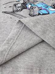 Boys Racing Cars Pajamas Set Short Sleeves Crew Neck Casual Homewear