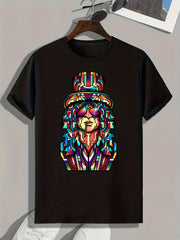 Cartoon Print Men's Graphic T Shirt Casual Comfy Tees For Summer