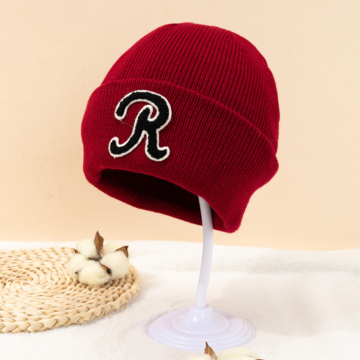 Solid Beanie Hat Winter Warm Women's Hat Thermal Hat
