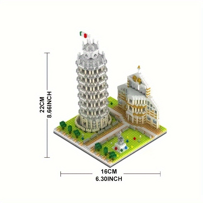 Leaning Tower Of Pisa Building Blocks 3D Assembly Toy Gift