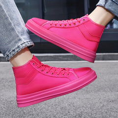 Men's High Top Canvas Shoes Comfy Non Slip Casual Flats