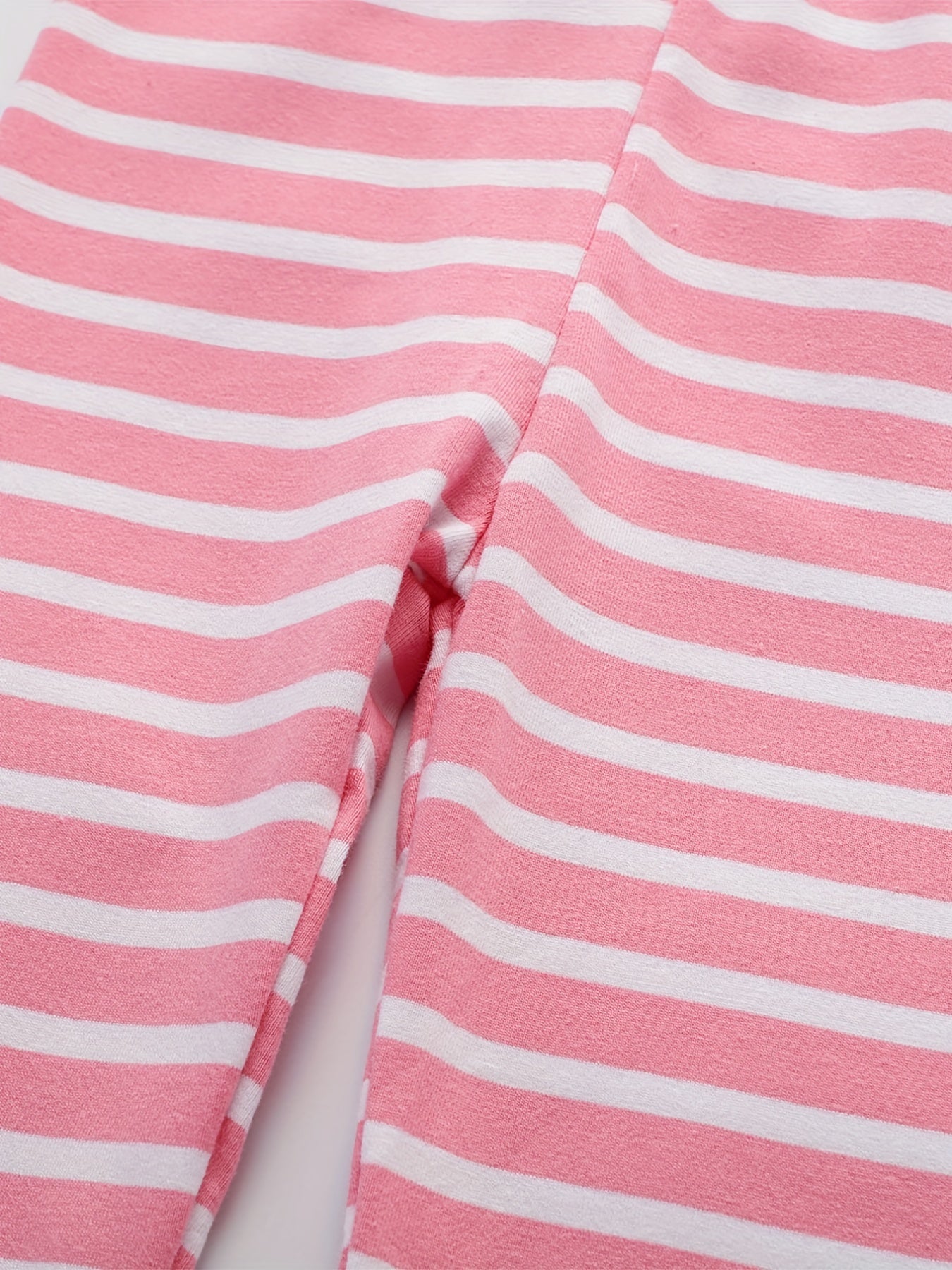 Toddler Girls Bee Flower Striped Leggings Casual Elastic Waist Pants