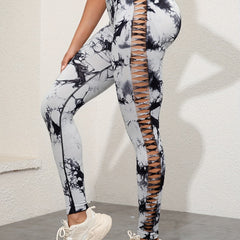 Tie Dye Workout Leggings Women Yoga Gym Athletic Pants