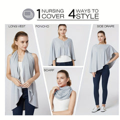 Breathable Nursing Cover with Rigid Hoop, Mother Nursing Apron