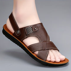 Men's Casual Open Toe Slip On Sandals Soft Sole Beach Sandals