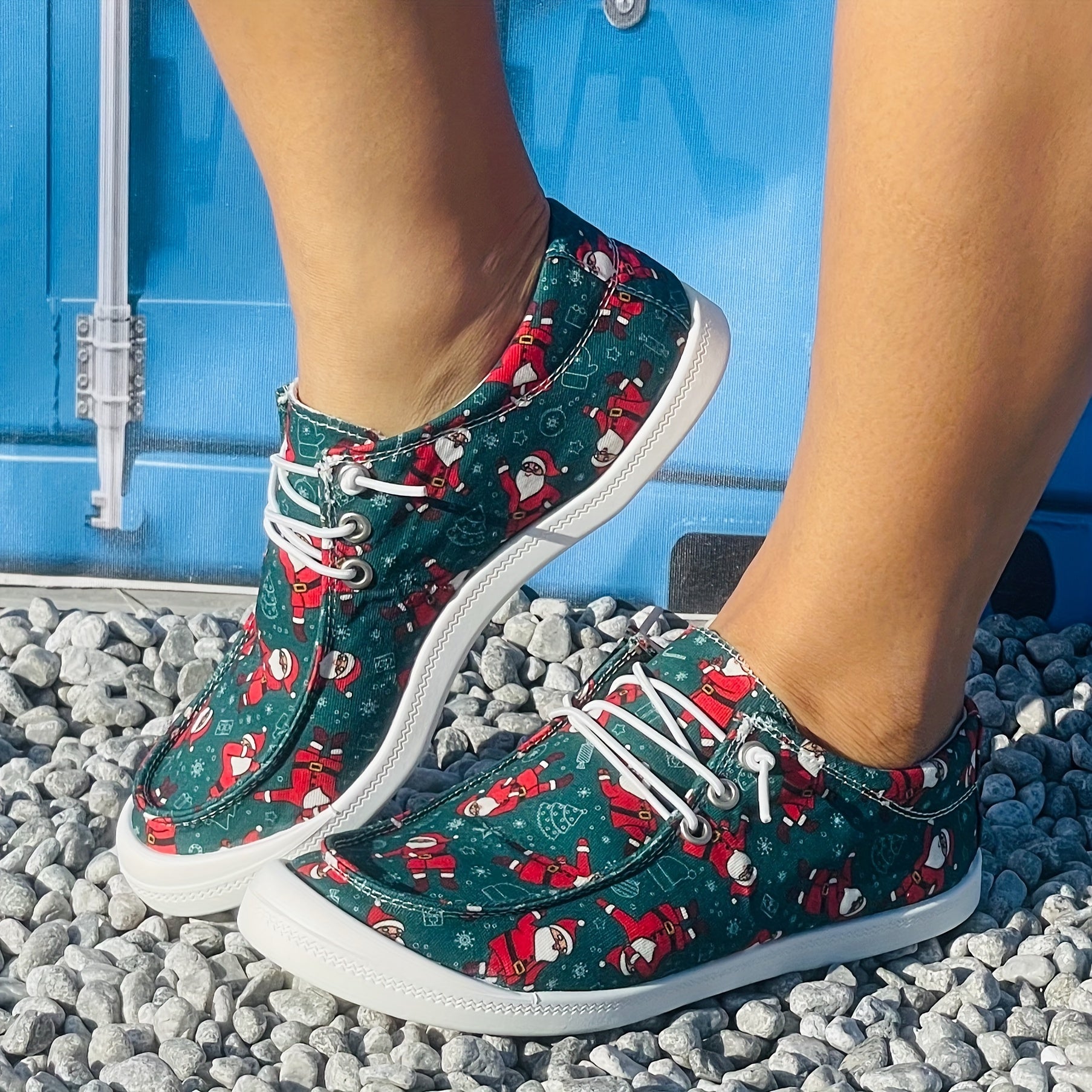 Women's Christmas Santa Claus Sneakers Lightweight Casual Shoes