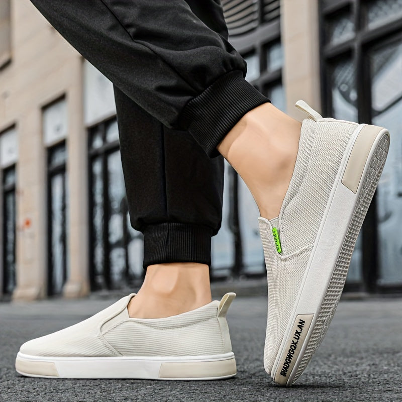 Men's Canvas Slip-On Sneakers Comfortable Breathable Shoes