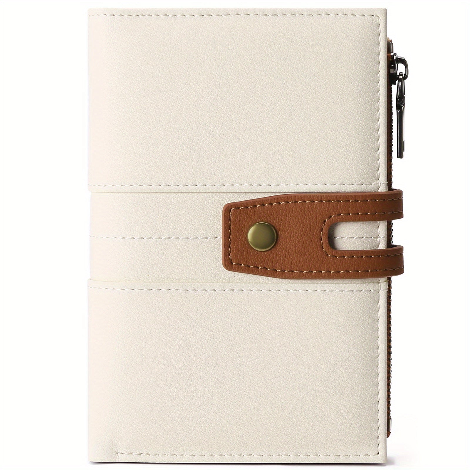 RFID Blocking Short Wallet Light Mint Green Snap Closure Zipper Coin Pocket